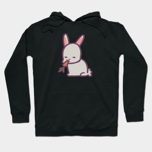 Grumpy Bunny Eating Carrot Hoodie